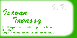 istvan tamassy business card